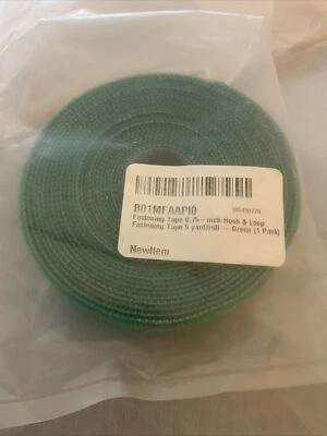 1 paquete de cinta de fijación de gancho y bucle verde de 0,75”: rollo de 5 yardas (NUEVO) Foto 1 de 4