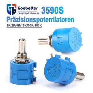 BOURNS Präzisionspotentiomer 3590S 1K 2K 5K 10K 50K 100K Ohm Potentiometer 2W - Picture 1 of 16