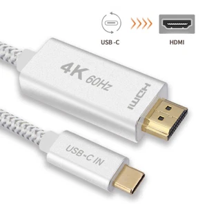 Gold-Plated USB C to HDMI Cable 4K@60Hz for iPad Pro 2018, MacBook Pro/Air - Picture 1 of 11