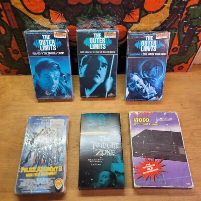 VTG Lot VHS The Outer Limits William Shatner Twilight Zone SciFi Police Academy - Image 1 of 4