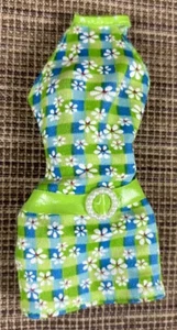 Vintage Mattel 1998 Barbie Pretty In Plaid Sunny Green Blue Daisy Dress #20666 - Bild 1 von 2