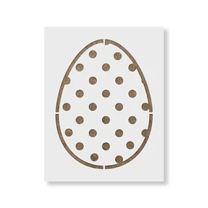 Easter Egg Polka Dots Stencil - Durable & Reusable Mylar Stencils - Picture 1 of 5