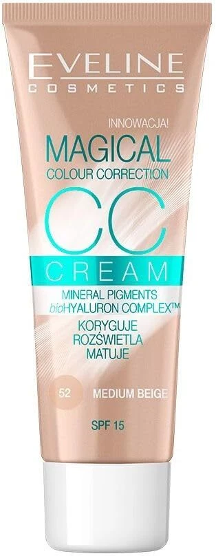 Eveline Cosmetics Magical Colour Correction CC Cream 52 Medium Beige SPF15 30ml