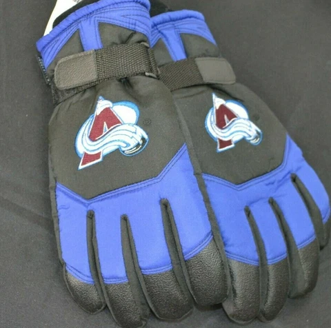 NWT Colorado Avalanche Genuine NHL Product Adjustable Insulated Gloves 4.0 Brand Cover