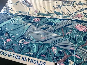 Yin Shian Ng Dave Matthews Band DMB Tim Reynolds Swirl Foil Art Print Poster - Picture 1 of 12