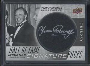 2020-21 Upper Deck Trilogy Hockey Yvan Cournoyer #HOFI-YC Puck Auto - Picture 1 of 2