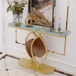 Artistic Stone Console Table Entryway Hallway Lamp Light Flower Ornaments Table - Picture 1 of 18