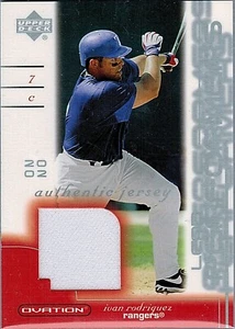 IVAN RODRIGUEZ 2002 UPPER DECK OVATION GAME USED JERSEY - Picture 1 of 1