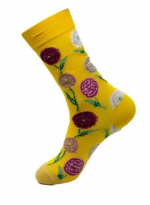 Adults - Purple Dandelion Cotton Socks - Picture 1 of 3