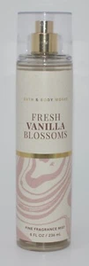 1 NEW BATH & BODY WORKS FRESH VANILLA BLOSSOMS FINE FRAGRANCE MIST SPRAY 8 OZ - Picture 1 of 5