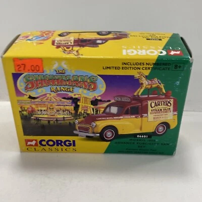 CORGI CLASSICS SHOWMANS  CIRCUS MORRIS 1000 PUBLICITY VAN CARTERS FAIR 06601 - Image 1 of 4