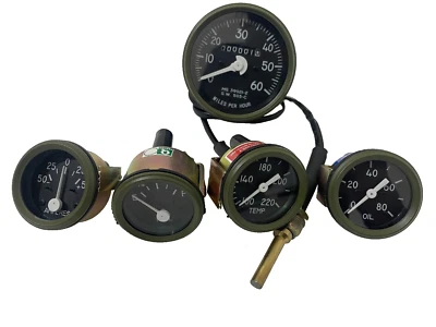 Gauges Kit Speedometer Temp-Oil Fuel Ampere Willys MB Jeeps Ford GPW |Fit For - Image 1 of 4