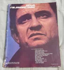Libro de canciones de música Hello, I'm Johnny Cash Charles Hansen piano vocal guitarra órgano - Imagen 1 de 4