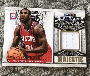 2013-14 Panini Crusade Majestic Memorabilia /99 Thaddeus Young #81