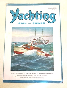 Yachting Sail and Power magazine Mercury  March 1954 Font Cover ONLY - Bild 1 von 2