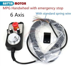 【DE】6 Axis MPG Pendant Controller Handwheel Emergency Stop for pulse generator - Bild 1 von 6