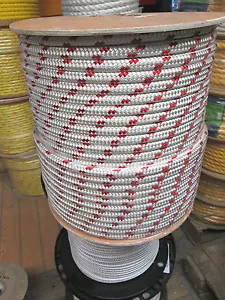 5/16" X 150' Sail,Halyard Line, Jibsheets, Boat Rope double braid, Red/White - Picture 1 of 1