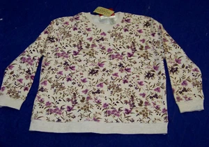 Women's Classic Elements Floral Print Sweatshirt - LP - New with Tags - Picture 1 of 7