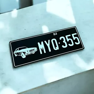 Holden HQ Novelty Number Plate 350mm x 130mm | White / Black | Custom | Car | Bo - Picture 1 of 1