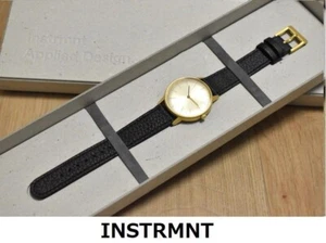 Instrmnt Reloj Cuarzo Analógico Correa Cuero Plateado Negro Minimalista NUEVO - Imagen 1 de 4