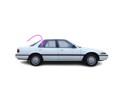 Fits:1986-1989 Honda Accord 4D Sedan Passenger Side Right Rear Vent Window Glass - Image 1 of 4