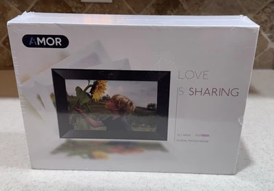 Amor Digital Photo Frame 10.1 Inch WiFi Anywhere New Sealed In Box Black - Image 1 of 2