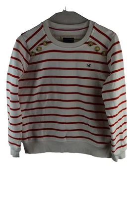 Crew Clothing Womans Crewneck Striped Sweatshirt Jumper Size 12 - Image 1 of 4