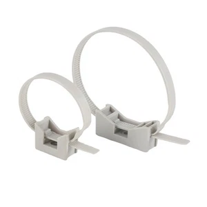 7" Tube Fixing Clamps,Saddle Mounting Zip Tie,Mountable Head Cable Ties,Pipe ... - Picture 1 of 7