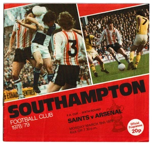 Southampton  v Arsenal 1978/79 FA Cup 6th Round - Picture 1 of 1
