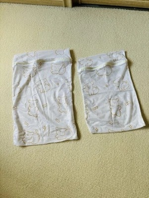 Sacos de lavanderia japoneses y2k kawaii ursinho de pelúcia amarelo pastel branco - Imagem 1 de 4