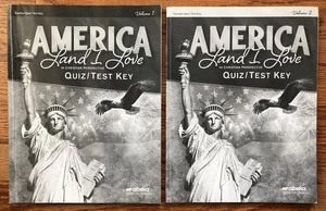 Abeka America Land I Love Fourth Edition Quiz Test Key Volumes 1 and 2 - Picture 1 of 24