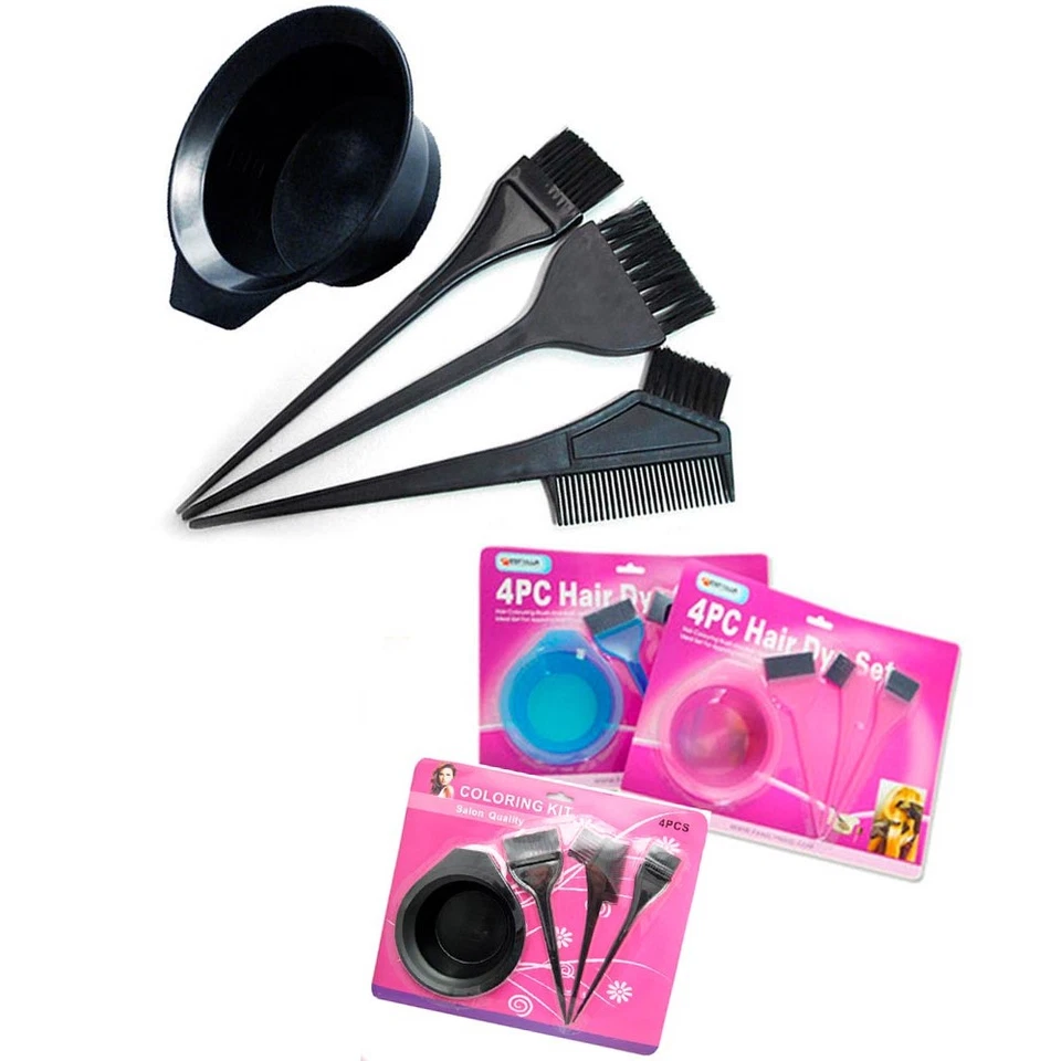 6Pc Salon Hair Coloring Dyeing Kit Color Dye Brush Comb Mixing Bowl Tint - Image 1 of 1