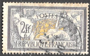 1900 FRANCE SC#126 VF Liberty and PEACE used VF + PERFIN RARE - Picture 1 of 2