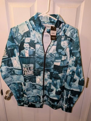 Nuevo Con Etiquetas UFC Salón de la Fama Verde Estampado Gráfico Cremallera Completa Chaqueta Talla Grande Foto 1 de 4