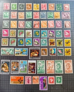 Lote de 66 estampillas de Nueva Zelanda. Scott's 131..O103. Usado para MH. tienda de sellos de sal. - Imagen 1 de 3