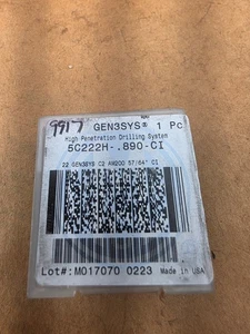 ONE NEW AMEC GEN3SYS,  57/64" Carbide Drill Tip Insert, 5C222H-.890-CI - Picture 1 of 4
