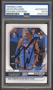 2024-25 Panini Instant #636 Jalen Williams Signed 2025 NBA Champions PSA AUTO - Bild 1 von 2