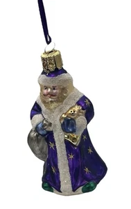 Blown Glass Santa Claus Christmas Ornament Made In Germany 4" - Picture 1 of 5