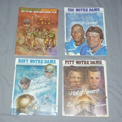 Lot of 4 Vintage Notre Dame Football Programs 1983 - Image 1 of 4