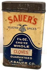 Vintage Sayers Whole Clove 1 1/4 OZ. Metal Spice Tin - Picture 1 of 6