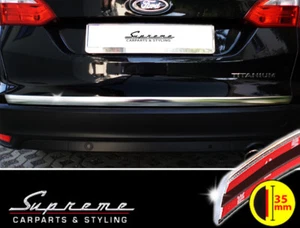 Para Ford Focus III MK3 Tourer - 3M Moldura De Cromo Tuning Trasera Ancha - Imagen 1 de 6