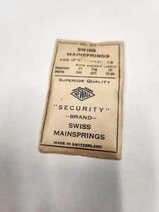 Newall Security Swiss Mainspring No. #231 for 16 Size Watches, .240 .020 50.80 - Picture 1 of 2