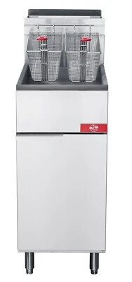 Nueva freidora comercial quemador de 4 tubos gas natural ECF4-NG Foto 1 de 4