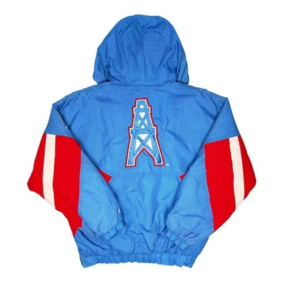 Chaqueta acolchada de colección rara NFL Houston Oilers Starter Pull Over grande para hombre  Foto 1 de 4