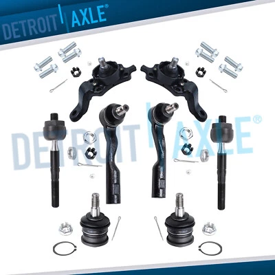 Front Upper Lower Ball Joints Inner Outer Tie Rods Kit for Toyota Tundra Sequoia - Image 1 of 4