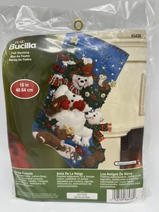 Bucilla Felt Stocking Kit Snow Friends 16" 2013 86438 - Picture 1 of 3