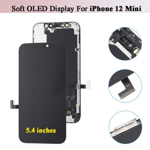 For iPhone 12 Mini Soft OLED Display LCD Touch Screen Digitizer Replacement Part - Picture 1 of 7