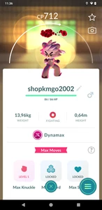 Pokémon Trade -- Dynamax Kubfu Lv50 - 3 Moves - Bild 1 von 1