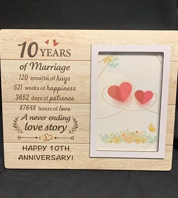 Marco de fotos feliz 10 aniversario nuevo ~ una historia de amor interminable Foto 1 de 4