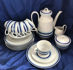 Bareuther Waldsassen Baviera Germania Mid-Century retrò set da caffè da pranzo per 6 - Foto 1 di 12